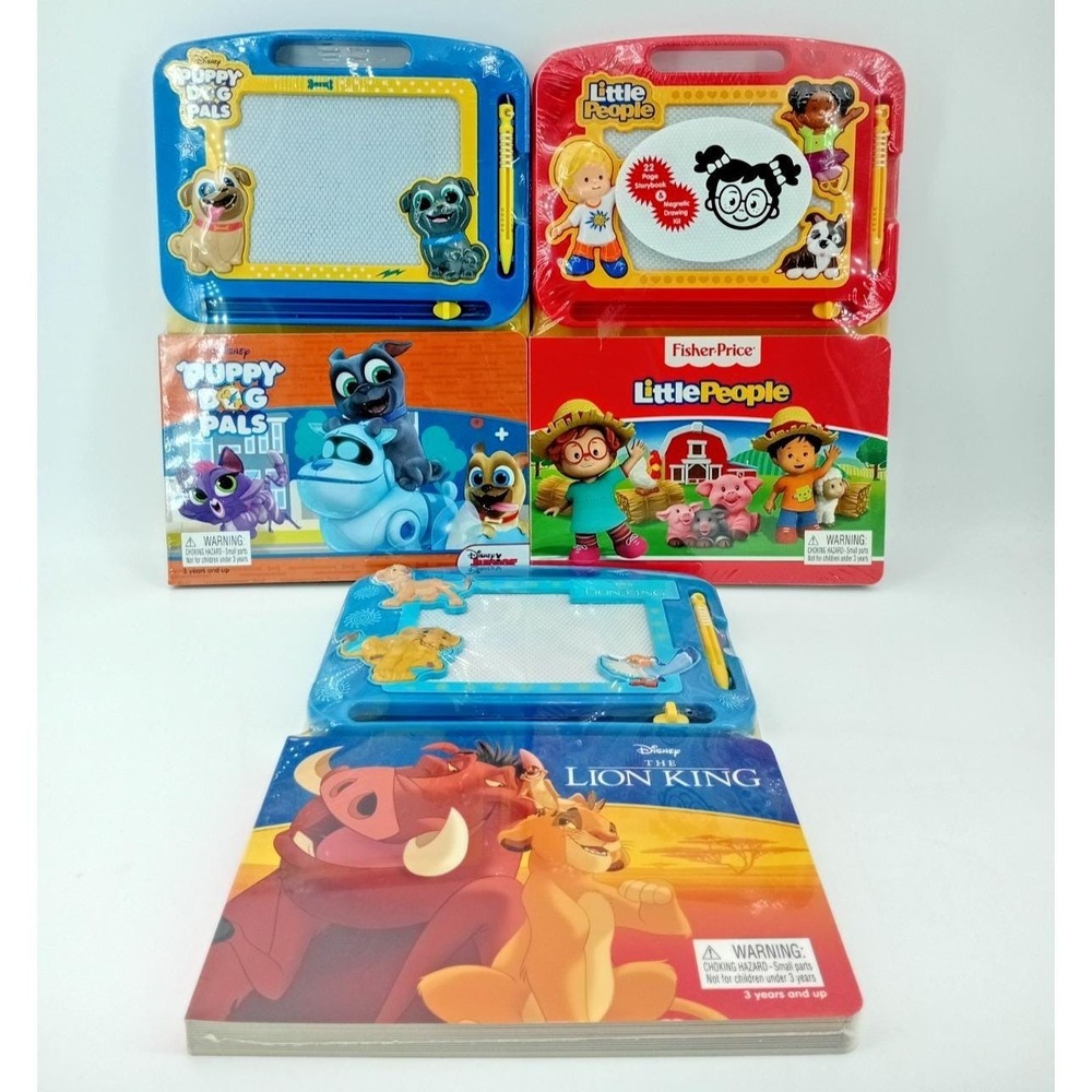 Lot of 3 Disney Fisher-Price Alphabet Learn-to-Write Board Books – Lion King NEW